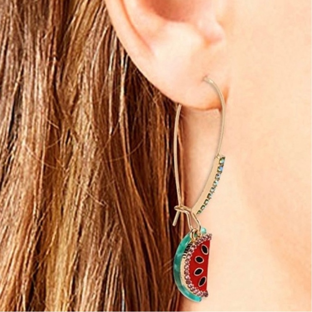 Watermelon Betsey Johnson Earrings New in Box - Picture 12 of 12